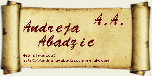 Andreja Abadžić vizit kartica